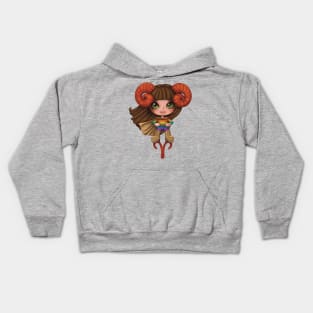 Aries Astrology Zodiac Girl Kids Hoodie